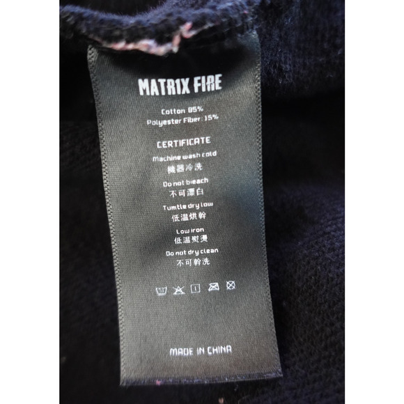 Matrix Fire Hoodie Mens Large Zip Up 1% Human Co-Creation Techwear Cyberpunk - Picture 8 of 10